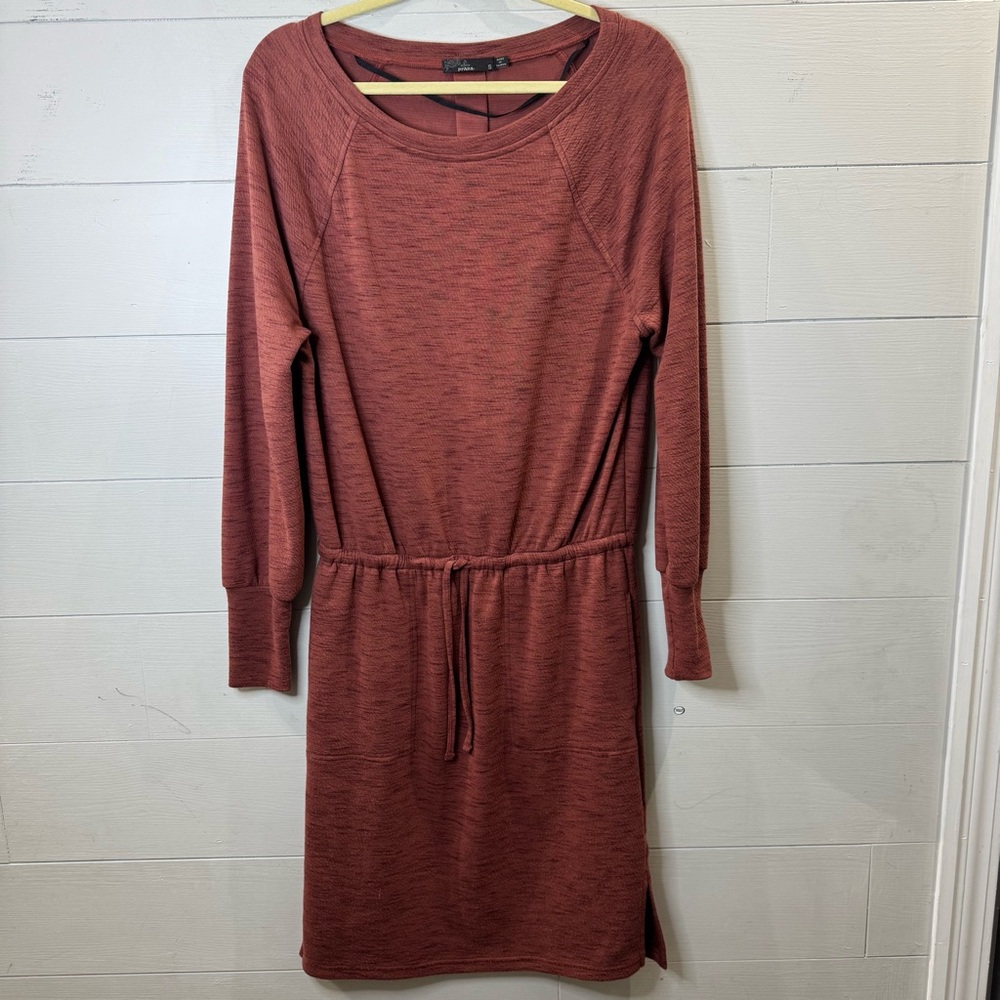 prAna Women's Sunrise Long Sleeve Comfy Dress With Pockets Size Small
